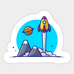 space rocket Sticker